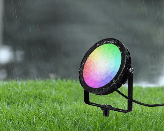 1-4 RGBWW Wifi LED Tuinspots set met afstandsbediening 25 watt