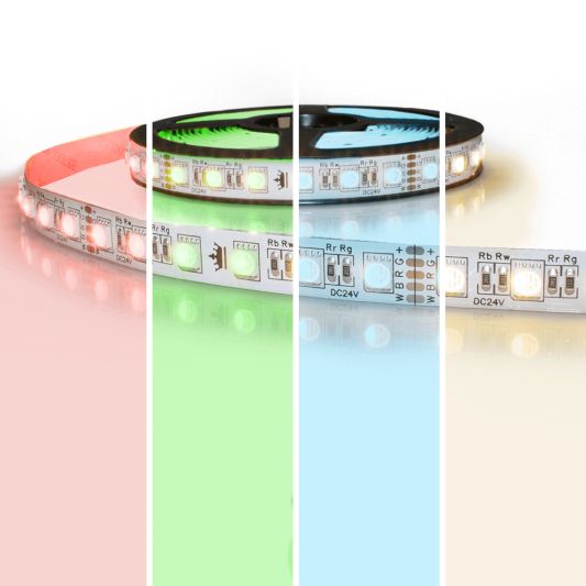 1 meter led strip RGBWW Regular - 60 leds pm - 24V IP65