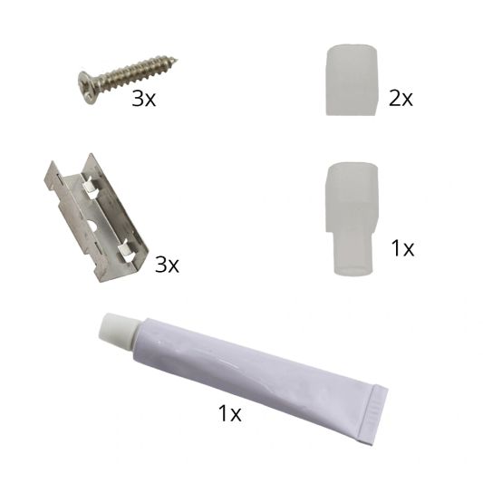 1 meter Neon Led Flex Warm Wit Midi Top View - losse strip