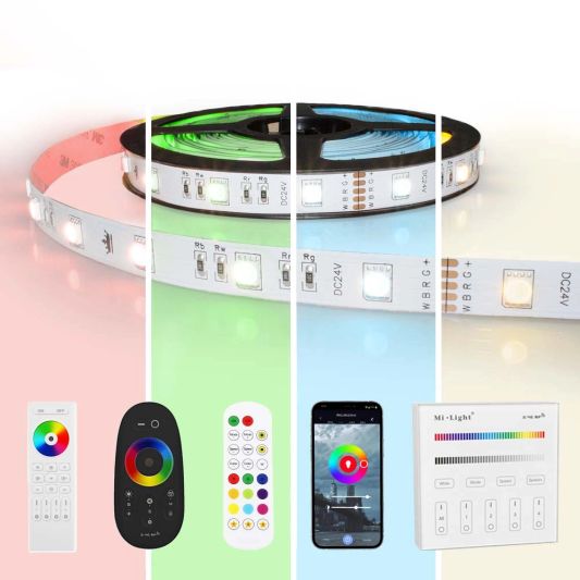 1 meter RGBW led strip | complete set | Basic 36 leds p/m