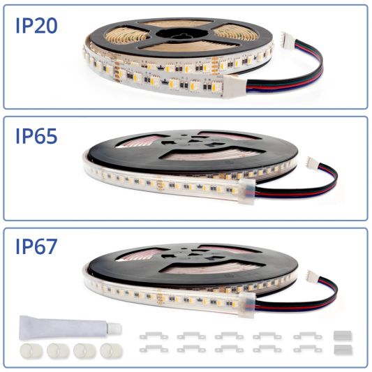 1 meter RGBW led strip Pro met 96 leds - Multicolor met Warm wit - losse strip