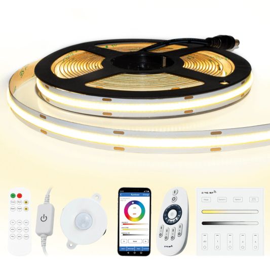 1 meter Warm Wit led strip COB met 504 leds - complete set