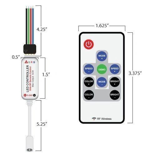 10 knops afstandsbediening RF
