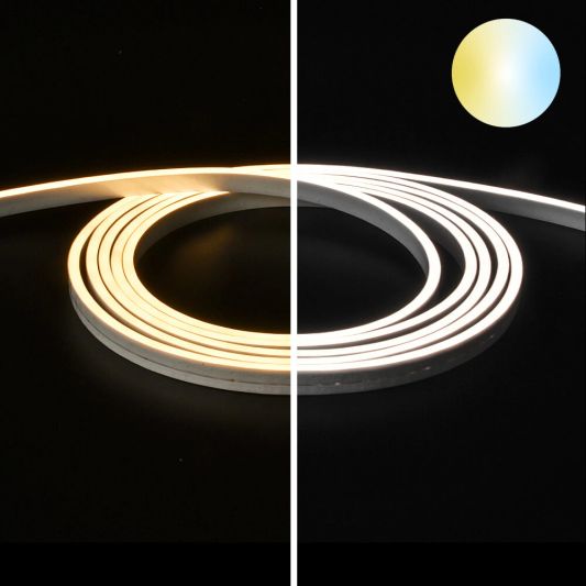 10 meter Neon Led Flex Dual White Midi recht - losse strip