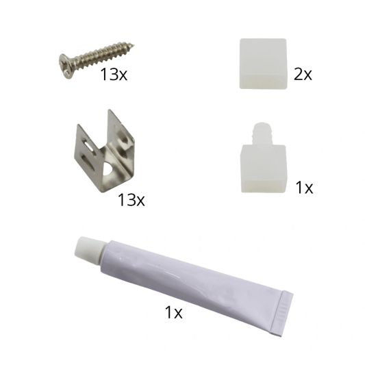 10 meter Neon LED Flex Midi recht Warm Wit - complete set neon verlichting