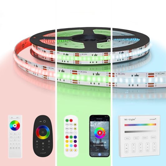 10 meter RGB led strip COB met 840 leds p/m - complete set