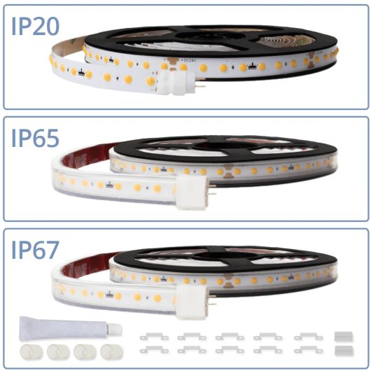 10 meter warm wit - Complete set Basic - 128 leds p/m