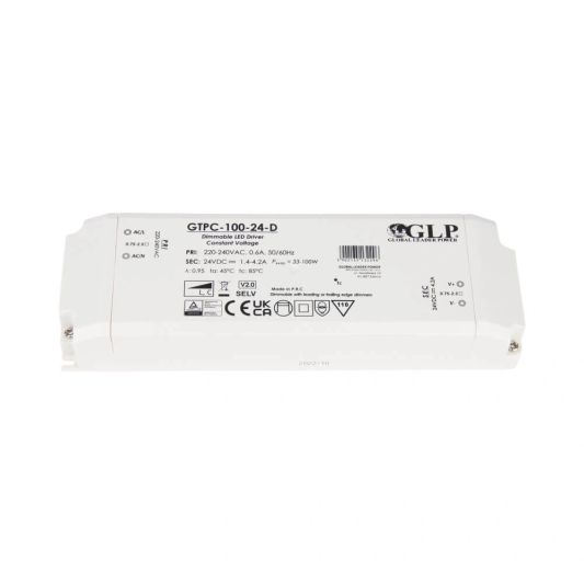 100W - 24V Professionele compacte dimbare led driver