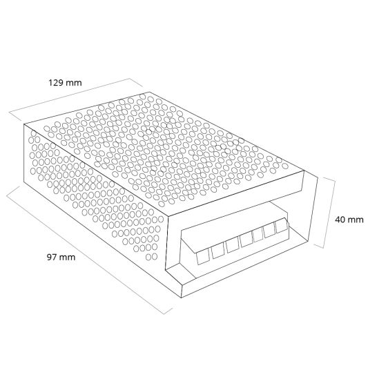 120W - 12V / 10A professionele voeding voor led strips