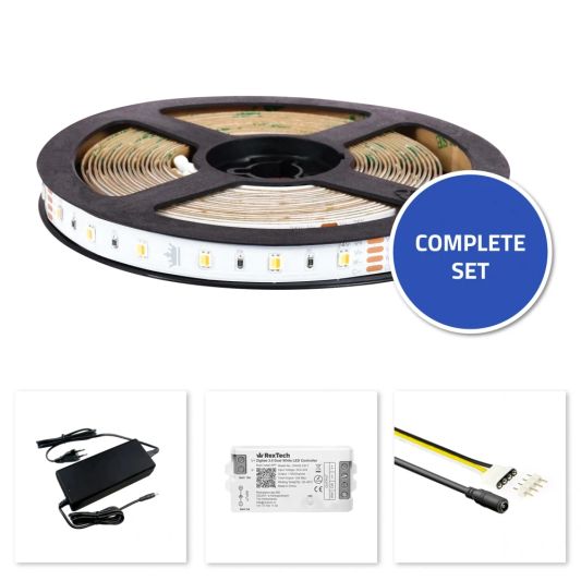 14 meter complete set Dual White led strip met Zigbee controller