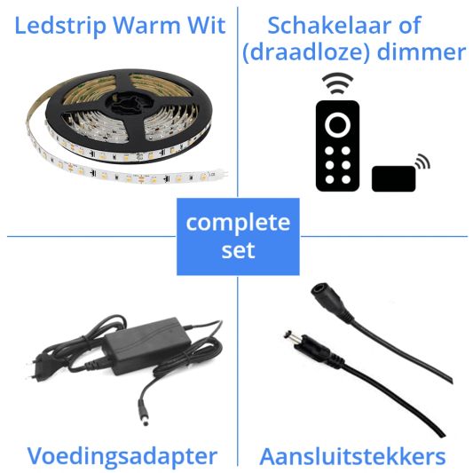 14 meter led strip Warm Wit complete set - Basic 840 leds