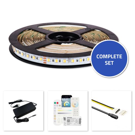 15 meter Dual White led strip complete set - Premium 1800 leds