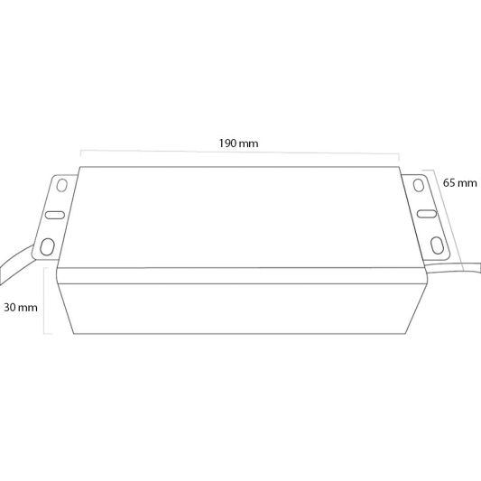 150 Watt - 24V / 6.25A waterdichte adapter voor led strips