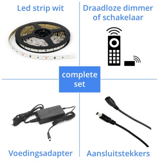 16 METER - 960 LEDS complete led strip set Helder Wit