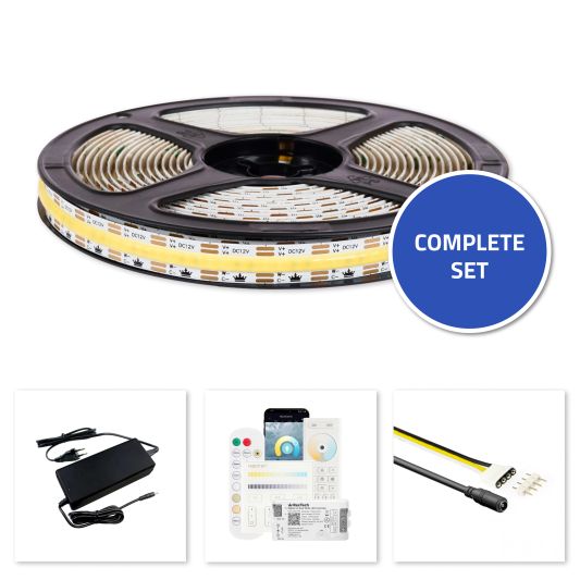 16 meter Dual White led strip complete set - Prime 608 leds
