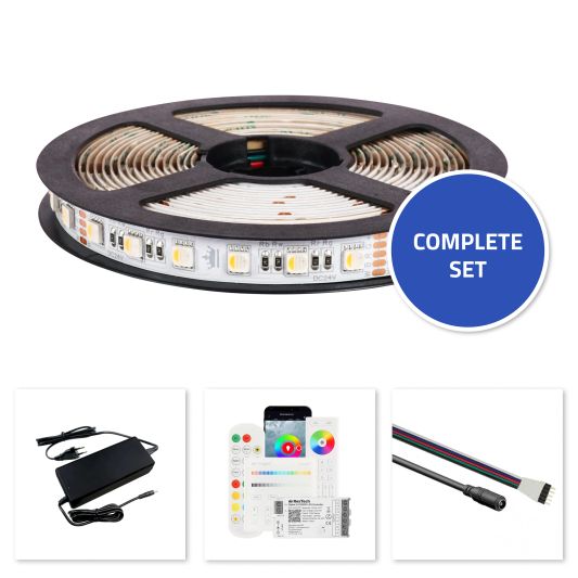 16 meter RGBW led strip | complete set | Premium 72 leds p/m