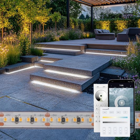 19 meter Helder Wit led strip voor buiten complete set