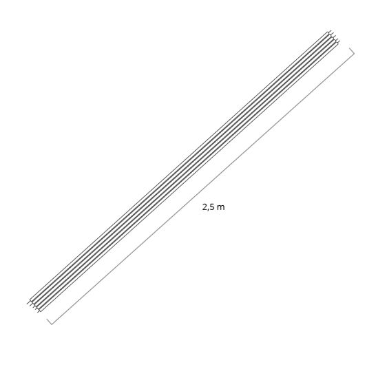 2,5 meter losse RGBW kabel