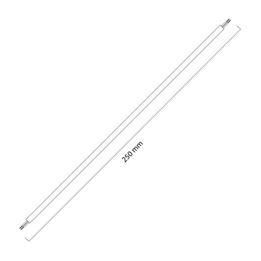 2-aderige kabel t.b.v. adapter en controller - 25cm