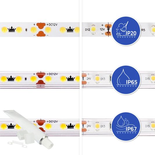 2 meter complete set witte led strip met Zigbee controller