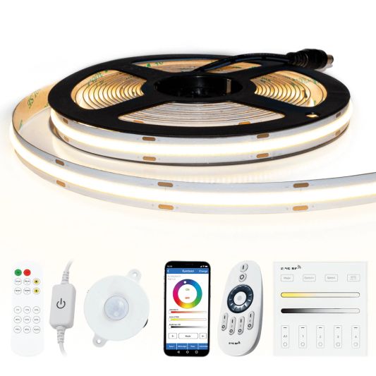 2 meter Helder Wit led strip COB met 504 leds per meter - complete set