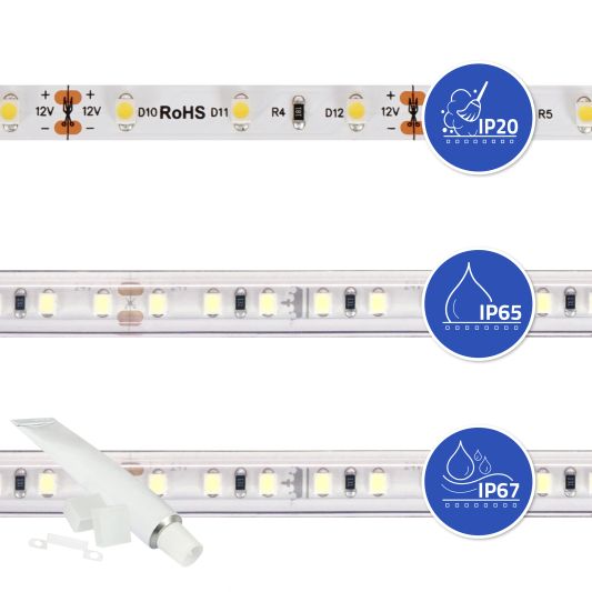 2 meter led strip HELDER WIT - 240 leds