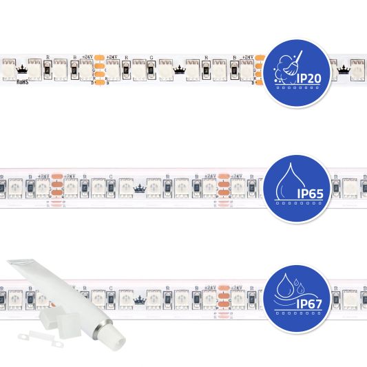 2 meter RGB Pro led strip complete set - 240 leds