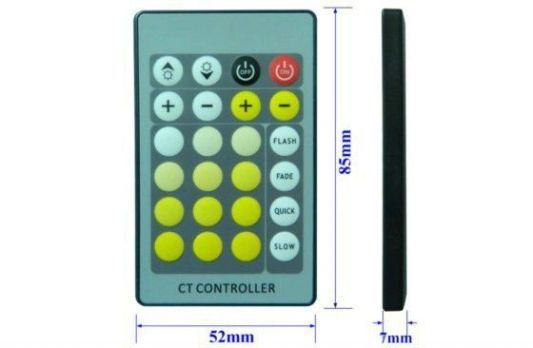 2 x enkele kleur ledstrip 70 - 100 cm - compleet
