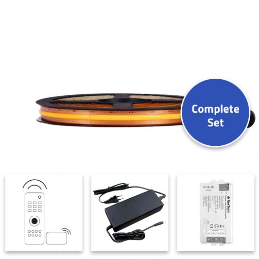 22 meter Helder Wit led strip COB met 600 leds per meter - complete set