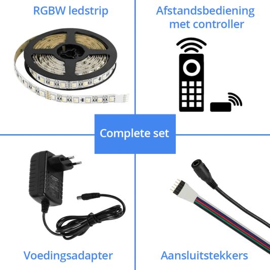22 meter RGBW led strip | complete set | Premium 72 leds p/m