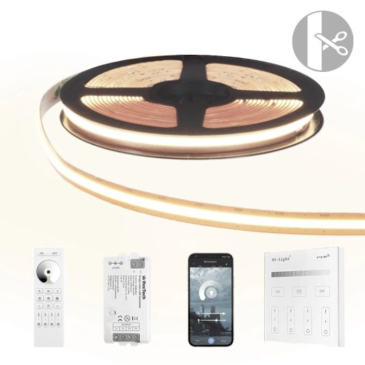 23 meter Helder Wit led strip COB met 600 leds per meter - complete set