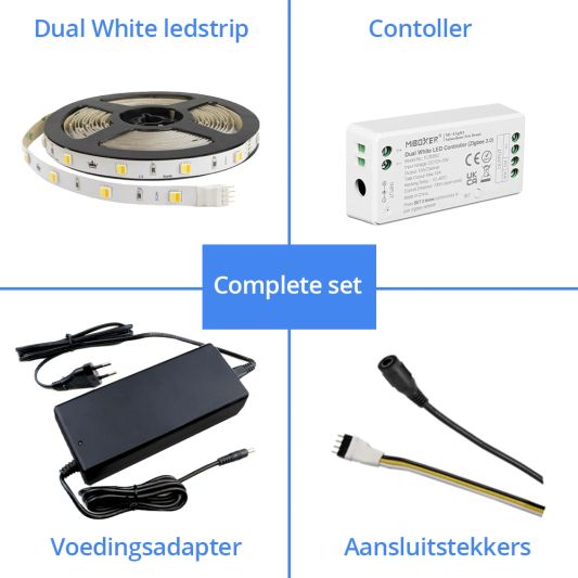 24 meter complete set Dual White led strip met Zigbee controller