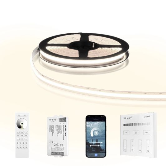 24 meter Helder Wit led strip COB met 600 leds per meter - complete set