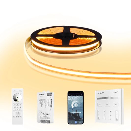24 meter Warm Wit led strip COB met 600 leds per meter - complete set