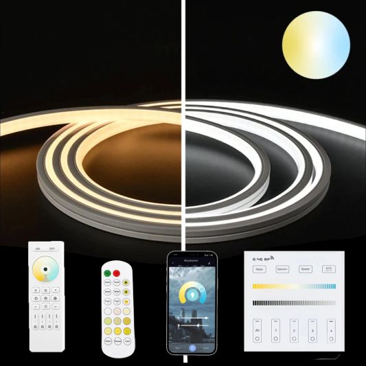 2,5 meter LED flex Dual White Midi Top View - complete set verlichting