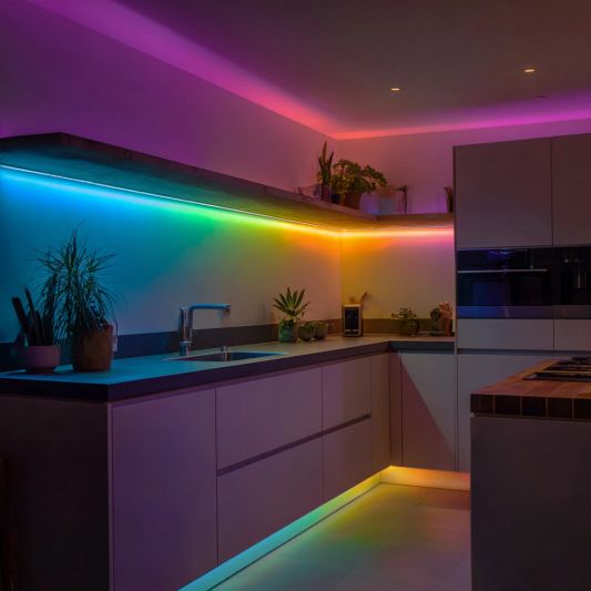 2,5 meter WS2811 digitale RGB led strip Basic - losse strip