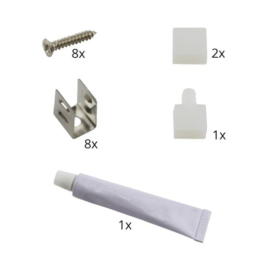 3 meter Neon LED Flex Midi recht Warm Wit - complete set neon verlichting