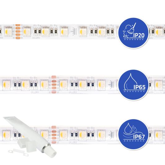 3 meter RGBW led strip | complete set | Premium 72 leds p/m