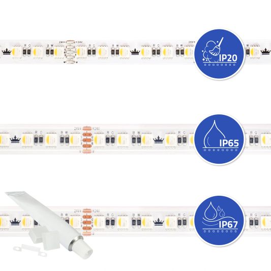 3 meter RGBW led strip | complete set | Pro 96 leds p/m