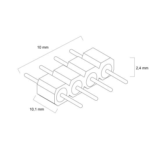 3 x Dual White stekker type man