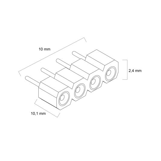 3 x Dual White stekker type vrouw