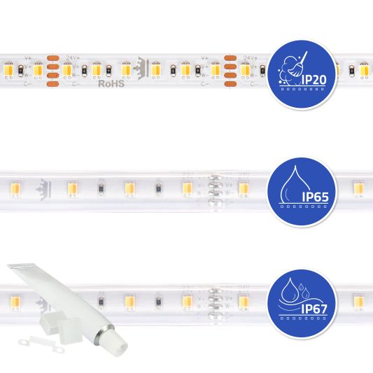 30 meter Dual White led strip complete set - Premium 3600 leds