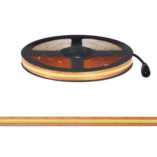 30 meter Warm Wit led strip COB met 600 leds per meter - complete set