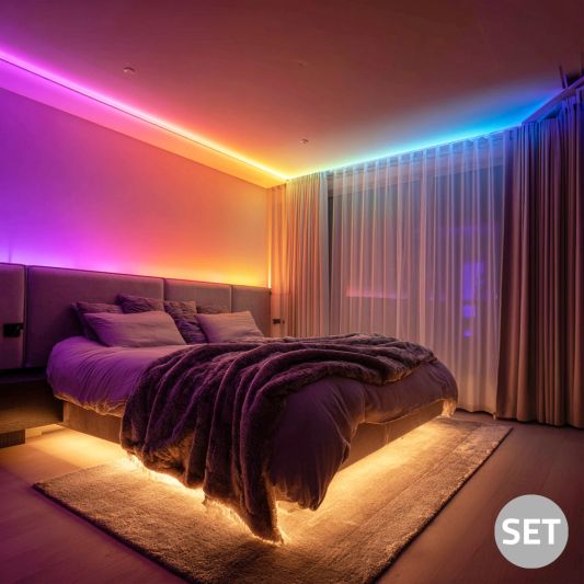 35 meter WS2811 digitale RGB led strip set - Premium