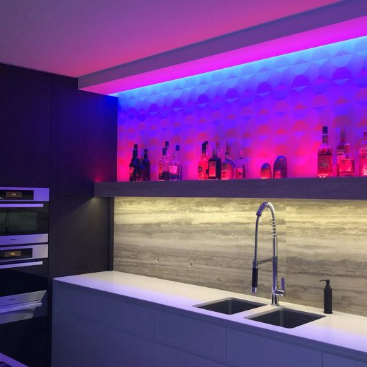 4 meter complete set RGBWW led strip met Zigbee controller