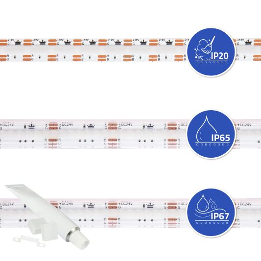 4 meter RGB led strip COB met 810 leds p/m - complete set