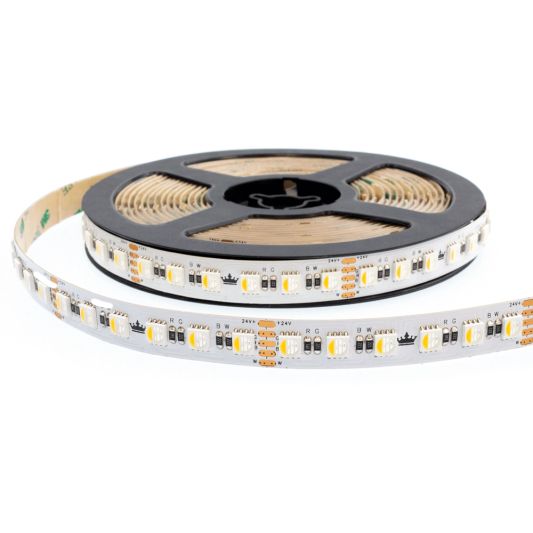 4 meter RGBW led strip Pro met 96 leds - Multicolor met Warm wit - losse strip