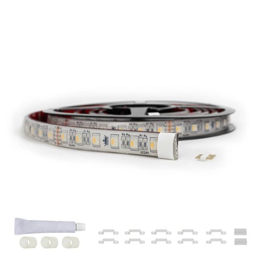 4 meter RGBW led strip voor buiten complete set