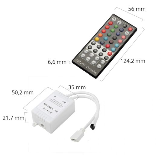 40 knops RGBWW afstandsbediening IR