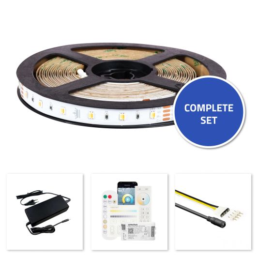 45 meter Dual White led strip complete set - Basic 2700 leds